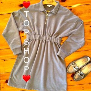 FUN & EASY TOPSHOP FRENCH TERRY DRESS LIKE NEW SZ8